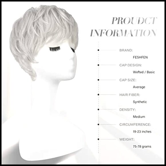 Synthetic Short Pixie Wig Glueless Layered Wavy Modern Chic Cosplay